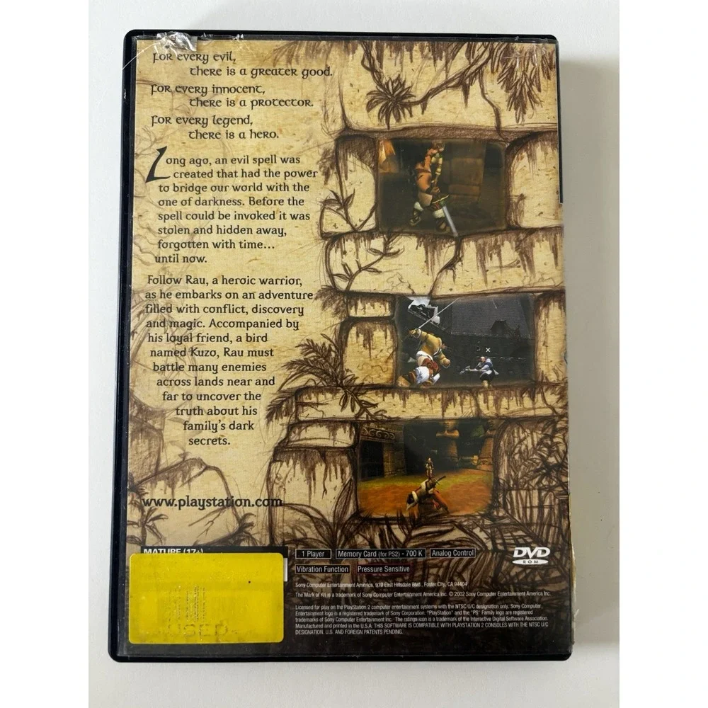 The Mark Of Kri PS2 Black Label Sony PlayStation 2 Game Manual‎ Included 2002